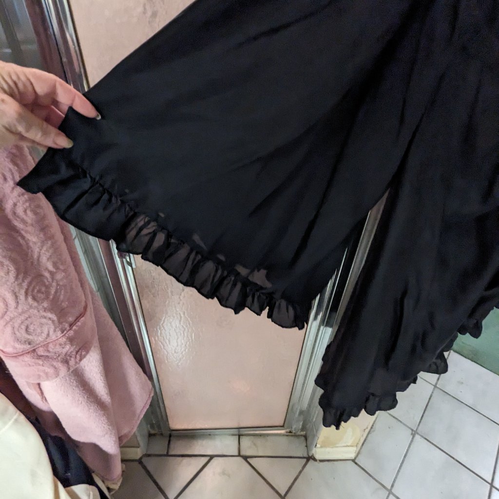 Daughters Of The Revolution Black Silk Off Shoulder Dress Tunic Size Small — image 5 of 8